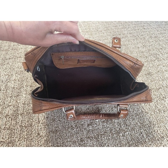 Force Ten Vintage Leather Hand Tooled Handbag - Picture 5 of 8